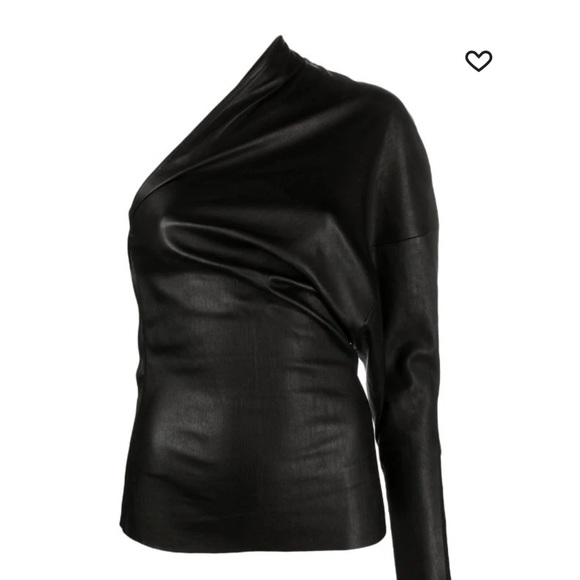 Rick Owens NWT FW23 Excellent
Luxor one-shoulder top Lambskin Leather
Black IT42 - Picture 8 of 9